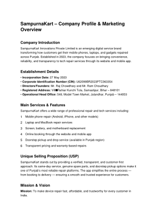 SampurnaKart_Company_Profile
