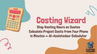 Costing Wizard - Pricing, Quotes & Quantities
