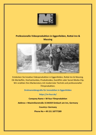 Professionelle Videoproduktion in Eggenfelden