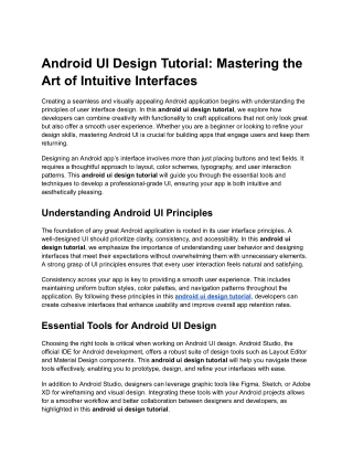 android ui design tutorial