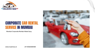 MUDrives - Corporate Car Rental Service in Mumbai