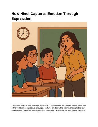 How Hindi Captures Emotion Through Expression