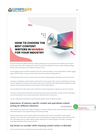 Content writers in mumbai