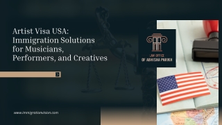 Artist Visa USA Immigration Solutions for Musicians, Performers, and Creatives