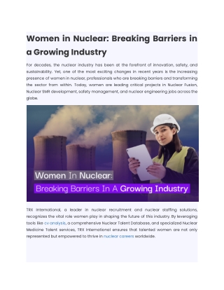 Women in Nuclear_ Breaking Barriers in a Growing Industry