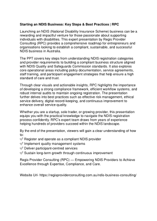 Starting an NDIS Business: Key Steps & Best Practices | RPC