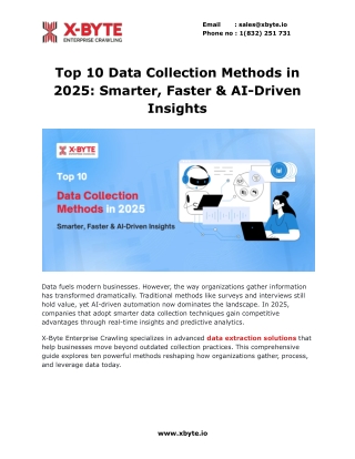 Top 10 Data Collection Methods in 2025: Smarter, Faster & AI-Driven InsightsData