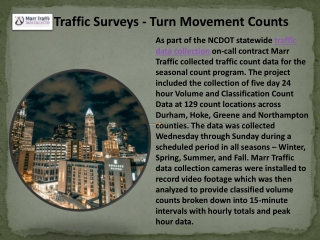 Traffic Surveys - Turn Movement Counts