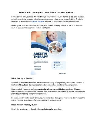 Does Arestin Therapy Hurt_ Here’s What You Need to Know