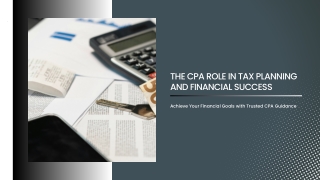 The Role of Certified Public Accountant in Tax Planning and Financial Success