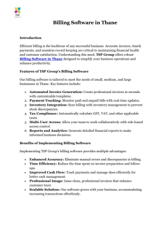 Billing Software in Thane