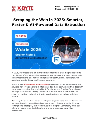 Scraping the Web in 2025: Smarter, Faster & AI-Powered Data Extraction
