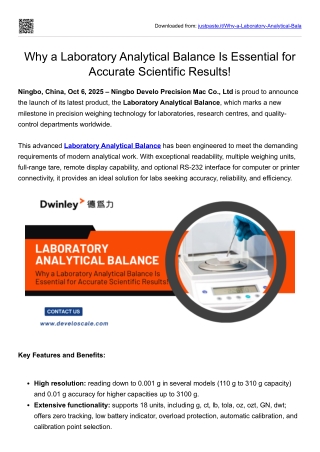 Why a Laboratory Analytical Balance Is Essential for Accurate Scientific Results!