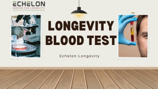 Longevity Blood Test | Echelon Longevity Center