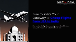 Unbeatable Fares: Cheap Flights from USA to India
