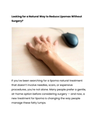 Lipoma Natural Treatment Solution – Lipoma Wand Device