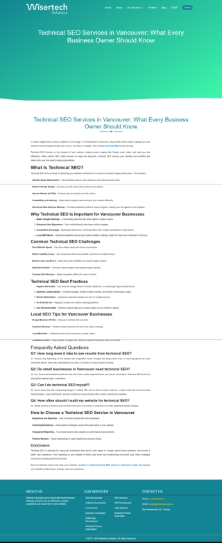 Technical SEO Services in Vancouver What Every Business Owner Should Know