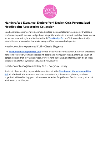 Needlepoint Monogrammed Key Fob