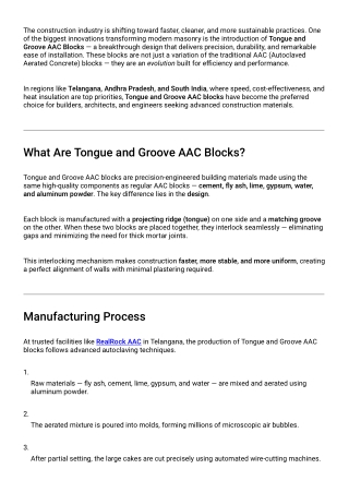 Tongue and Groove AAC Blocks