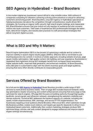 SEO Agency in Hyderabad