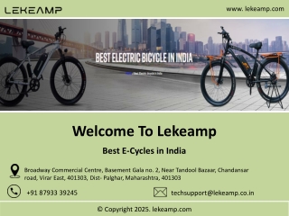 Best E-Cycles in India