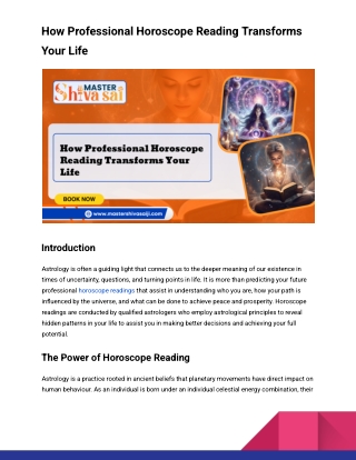 How Professional Horoscope Reading Transforms Your Life