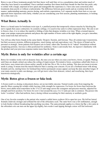 Botox Myths Debunked: Facts You Need to Know