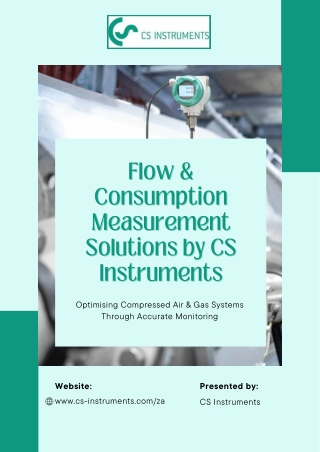 Flow & Consumption Measurement Solutions by CS Instruments