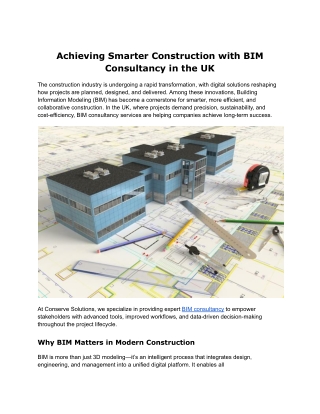 The Smart Way Forward: BIM Consultancy Driving UK Construction Innovation