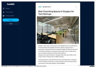 Best Coworking Spaces in Gurgaon for Tech Startups