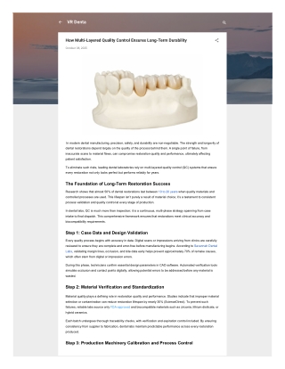 How Multi-Layered Quality Control Ensures Long-Term Durability