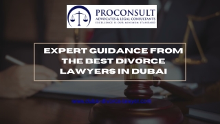 Expert Guidance from the Best Divorce Lawyers in Dubai