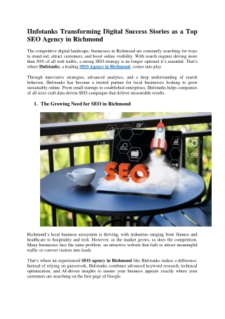 SEO Agency Richmond​