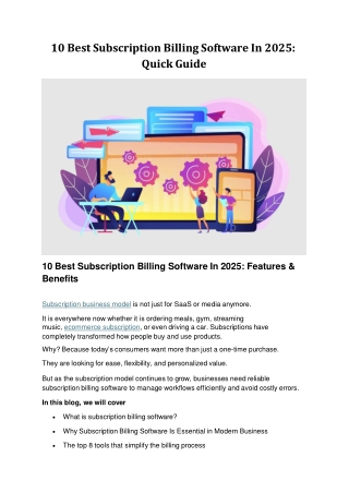 10 Best Subscription Billing Software In 2025: Quick Guide