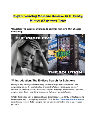 Digital Vending Machine Review_ Is It Really Worth It