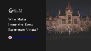 What Makes Immersive Event Experiences Unique