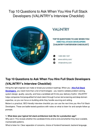 Hire Full Stack Developers