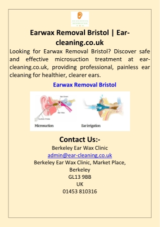 Earwax Removal Bristol  Ear-cleaning.co.uk
