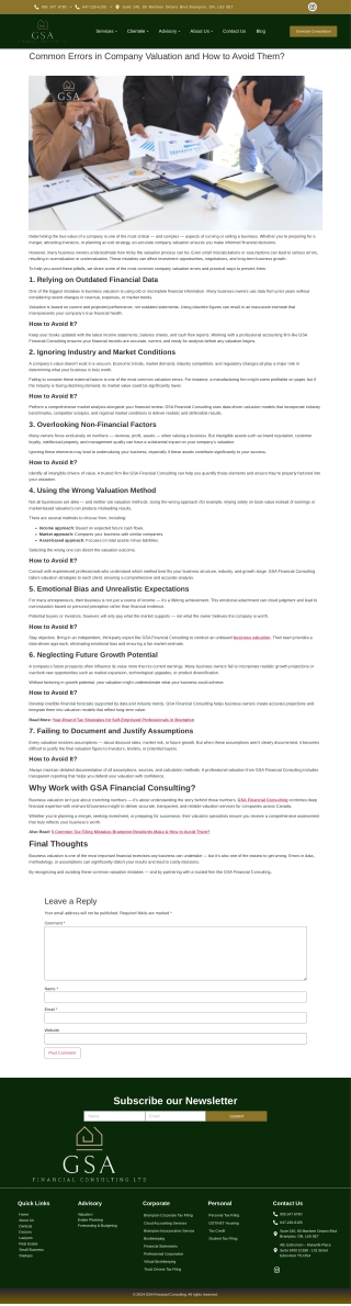 Common Errors in Company Valuation and How to Avoid Them?