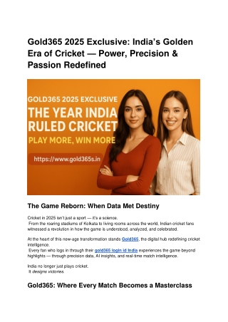 Gold365 2025 Exclusive_ India’s Golden Era of Cricket — Power, Precision & Passion Redefined