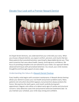 Elevate Your Look with a Premier Newark Dentist