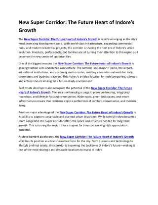 New Super Corridor