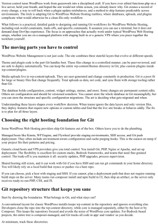 How to Implement Git Workflows on WordPress Website Hosting