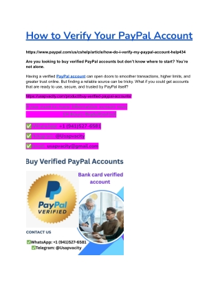 How to Verify Your PayPal Account