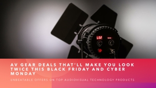 AV Gear Deals