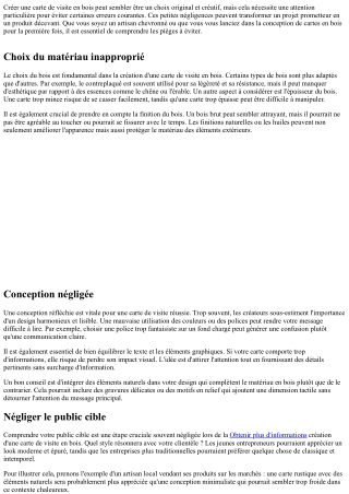Les erreurs à éviter lors de la création de votre carte en bois