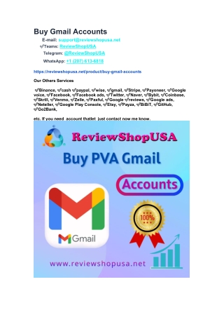Buy Gmail Accounts