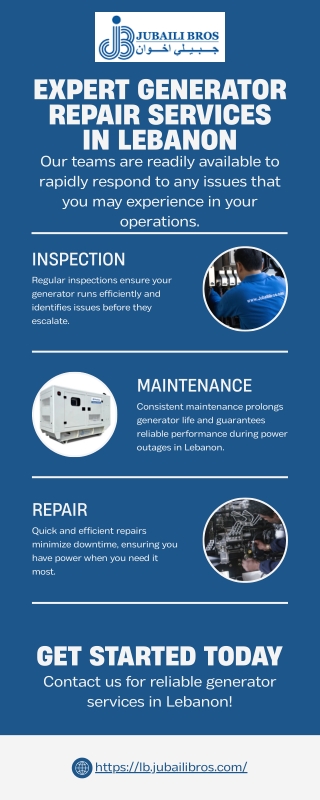 Expert Generator Repair Services in Lebanon