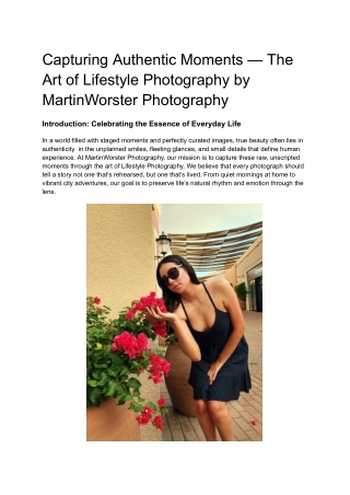 The Art of Lifestyle Photography by MartinWorster Photography