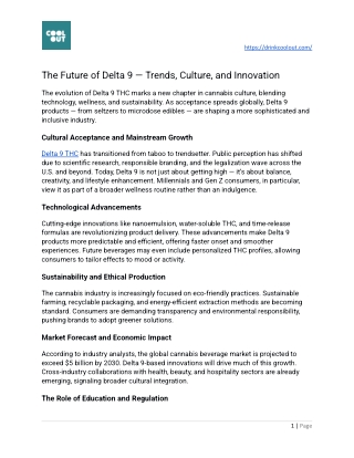 The Future of Delta 9 Trends, Culture, and Innovation